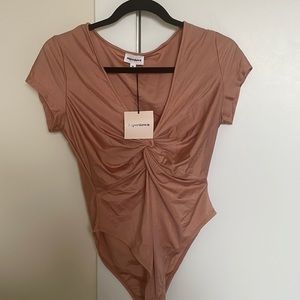 Super down rose gold bodysuit